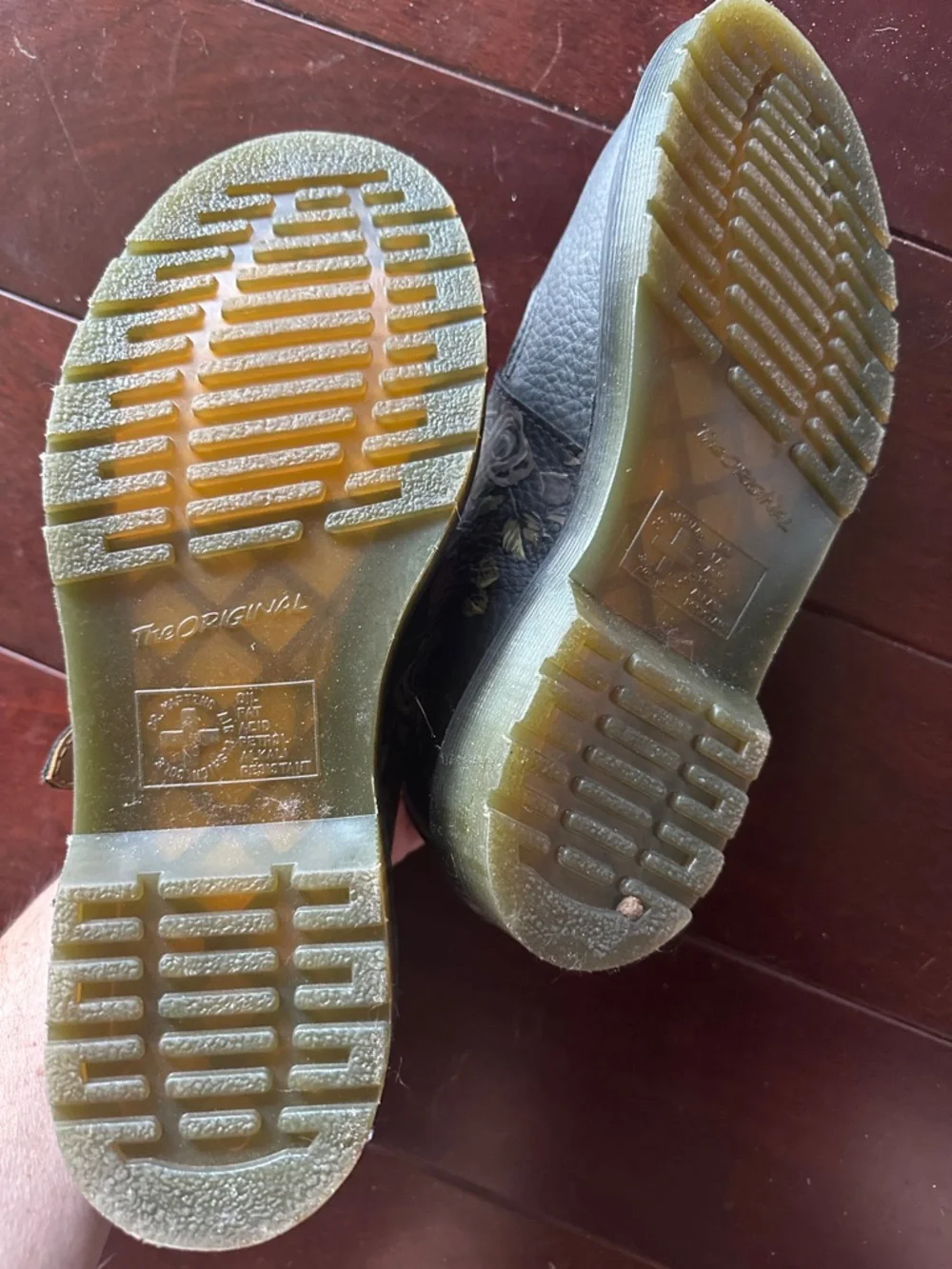 Dr. Martens Black Leather Floral Double-Strap Mary Jane Shoes UK5 Women’s 7 - Picture 4 of 4